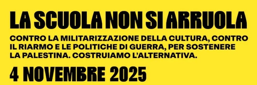 La scuola non si arruola