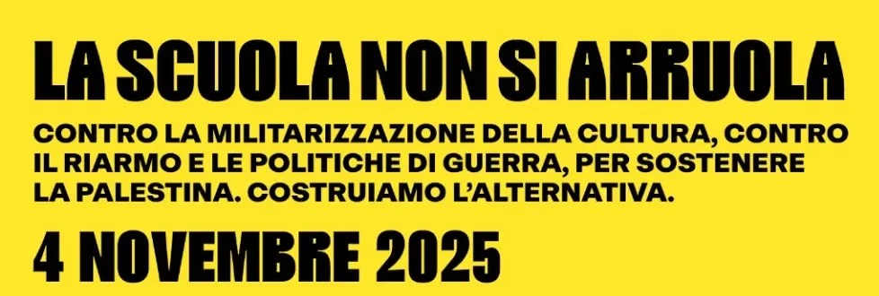 La scuola non si arruola